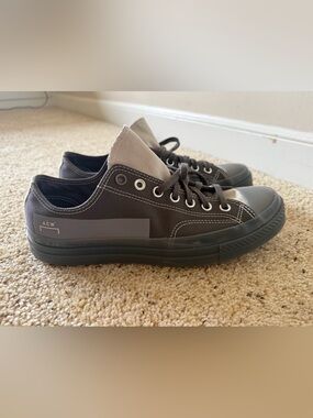 A-COLD-WALL* Black and Light Gray Low-Top Canvas Sneakers